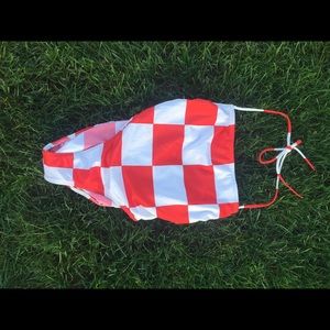 Vintage 1970's red and white swimsuit